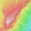 Topografische Karte Даховская — плато Лаго-Наки, Höhe, Relief