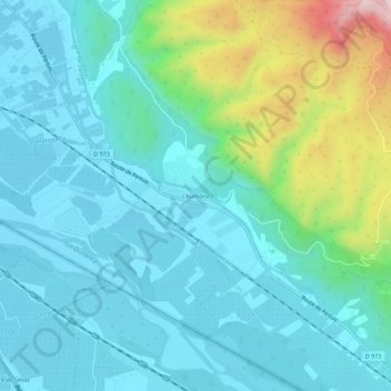 Topografische Karte L'Aumône, Höhe, Relief