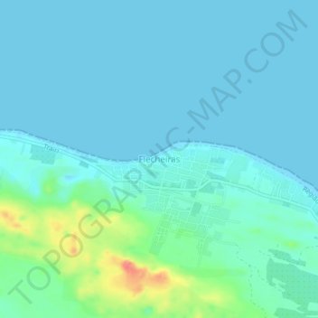 Topografische Karte Fleicheiras, Höhe, Relief