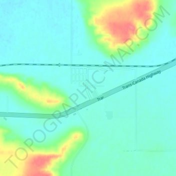 Topografische Karte Walsh, Höhe, Relief