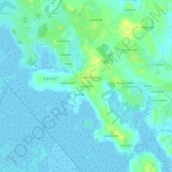 Topografische Karte Le Souchet, Höhe, Relief