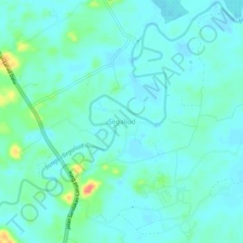 Topografische Karte Segaliud, Höhe, Relief