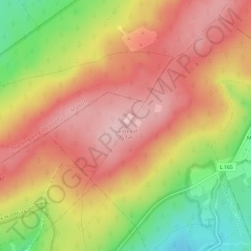 Topografische Karte Sandkopf, Höhe, Relief