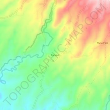 Topografische Karte Cabuya, Höhe, Relief