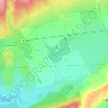 Topografische Karte La Vigne, Höhe, Relief