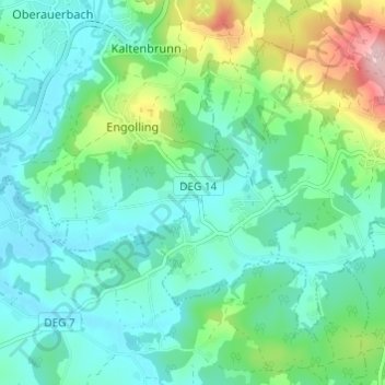 Topografische Karte Schweinbach, Höhe, Relief