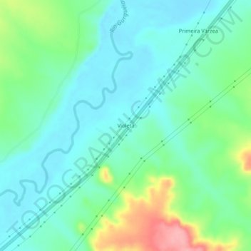 Topografische Karte Violeta, Höhe, Relief