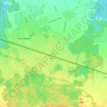 Topografische Karte Baldham, Höhe, Relief