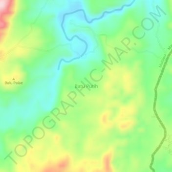 Topografische Karte Batu Putih, Höhe, Relief