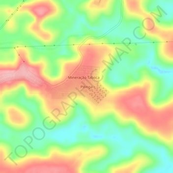 Topografische Karte Pitinga, Höhe, Relief