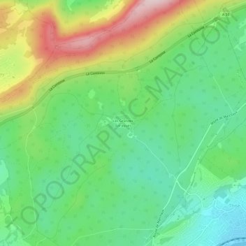 Topografische Karte Les Grandes Baraques, Höhe, Relief