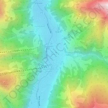 Topografische Karte Rauris, Höhe, Relief