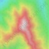 Topografische Karte Redstreak Mountain, Höhe, Relief