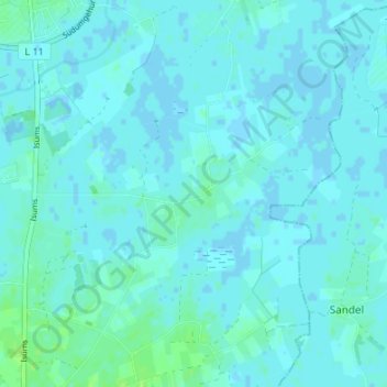 Topografische Karte Burmönken, Höhe, Relief