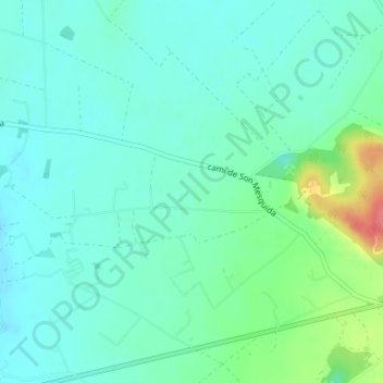 Topografische Karte Sa Bassa, Höhe, Relief