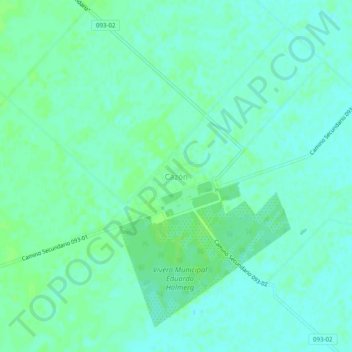 Topografische Karte Cazón, Höhe, Relief