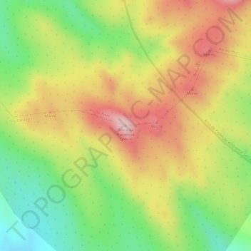 Topografische Karte Serra da Paciência, Höhe, Relief