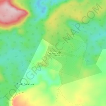 Topografische Karte Surucucu, Höhe, Relief