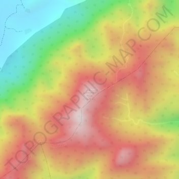 Topografische Karte Galikonda Peak, Höhe, Relief