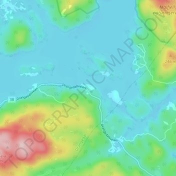 Topografische Karte Merkebekk, Höhe, Relief