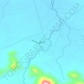 Topografische Karte Brotas, Höhe, Relief