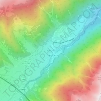Topografische Karte Schlossoir, Höhe, Relief
