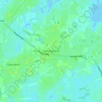 Topografische Karte Collinghorst, Höhe, Relief