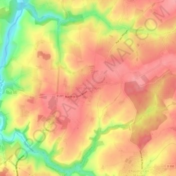 Topografische Karte Botz-en-Mauges, Höhe, Relief