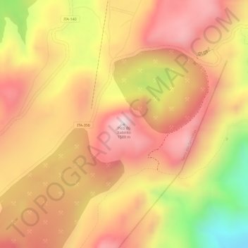 Topografische Karte Pico do Itabirito, Höhe, Relief