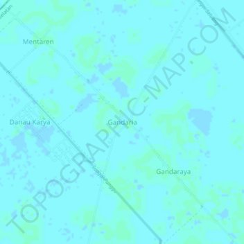 Topografische Karte Gandaria, Höhe, Relief