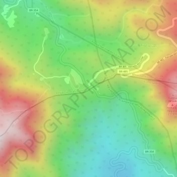 Topografische Karte Alto da Serra, Höhe, Relief