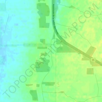 Topografische Karte Ruisseau Chartier, Höhe, Relief