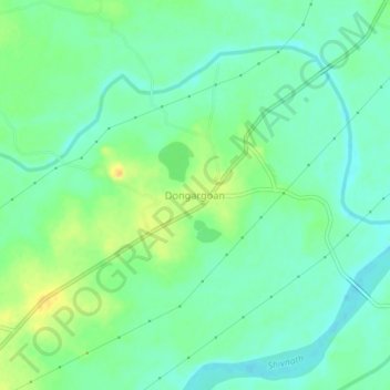 Topografische Karte Dongargoan, Höhe, Relief