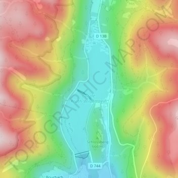 Topografische Karte Lac de Kruth, Höhe, Relief