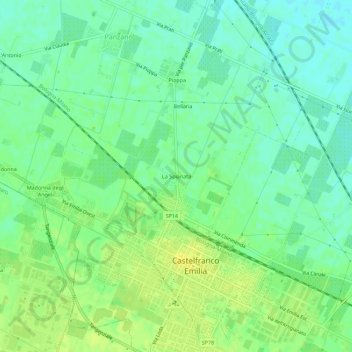 Topografische Karte La Spianata, Höhe, Relief