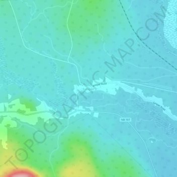 Topografische Karte Juniper, Höhe, Relief