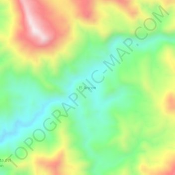 Topografische Karte El Ancon, Höhe, Relief
