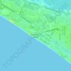 Topografische Karte West Panama City Beach, Höhe, Relief