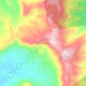 Topografische Karte Kute Meriem, Höhe, Relief