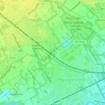 Topografische Karte Isola Maddalena, Höhe, Relief