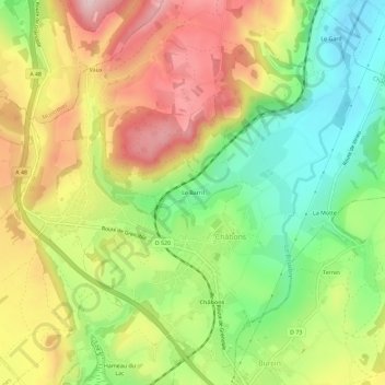 Topografische Karte Le Barril, Höhe, Relief