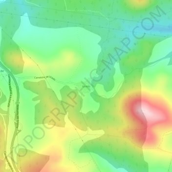 Topografische Karte Ucedo, Höhe, Relief