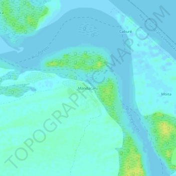 Topografische Karte Mandacaru, Höhe, Relief