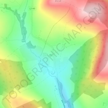 Topografische Karte Macreddin, Höhe, Relief