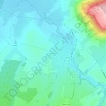 Topografische Karte Le Clou, Höhe, Relief