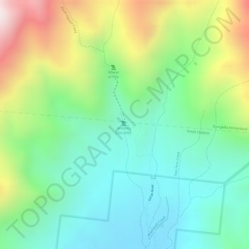 Topografische Karte Gorge Road, Höhe, Relief