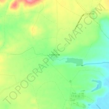 Topografische Karte Cantarranas, Höhe, Relief