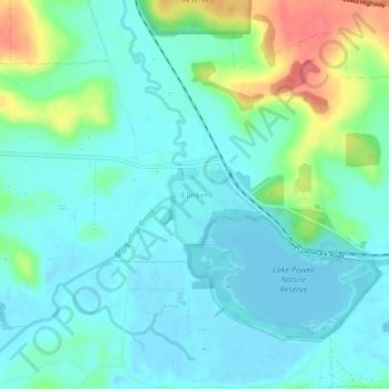 Topografische Karte Elleker, Höhe, Relief