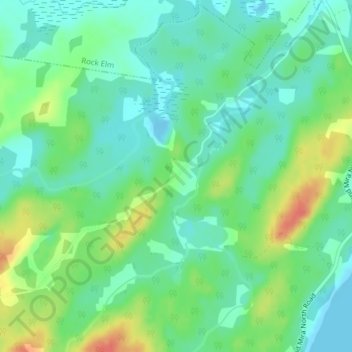 Topografische Karte Salmon River Road, Höhe, Relief