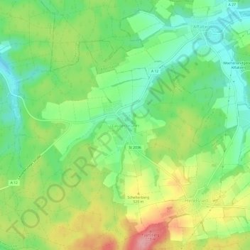 Topografische Karte Lauterbrunn, Höhe, Relief